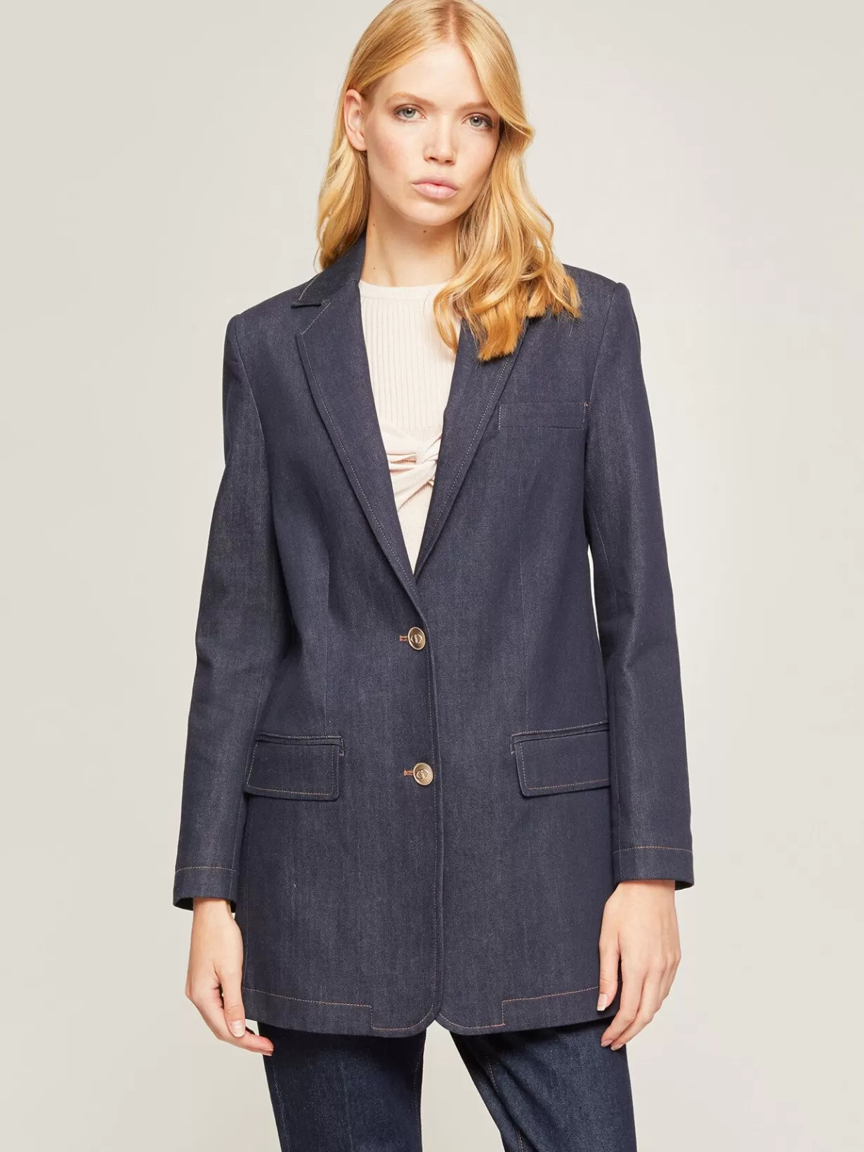 Completi E Tailleur*Motivi Blazer Over In Denim