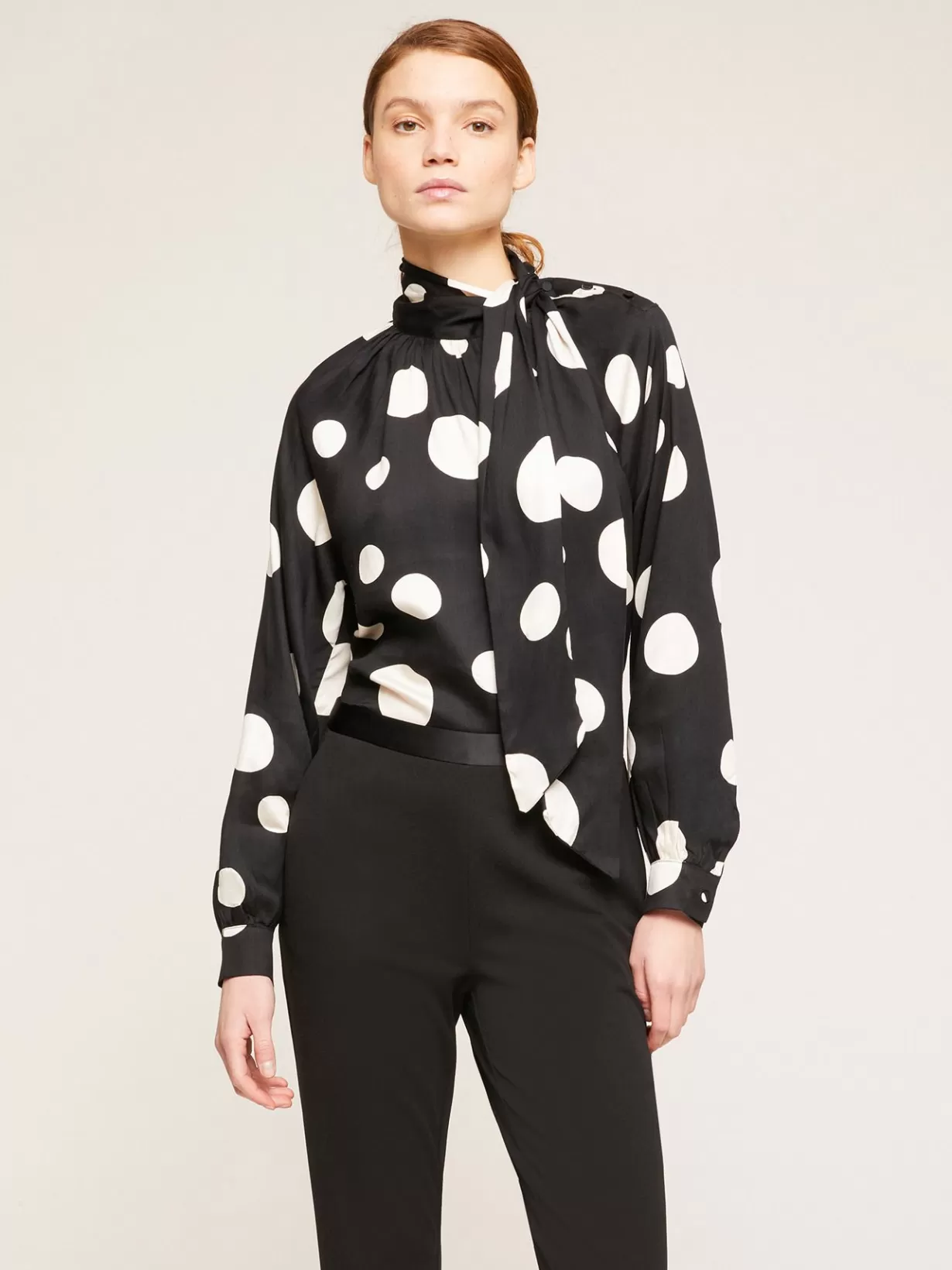 Camicie E Bluse*Motivi Blusa Maniche Lunghe Fantasia A Pois