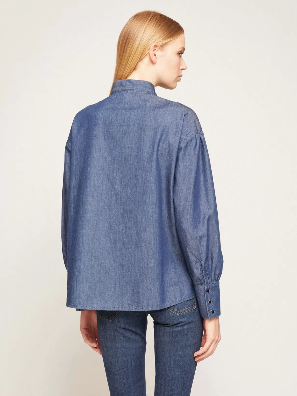 Camicie E Bluse*Motivi Blusa Over Con Fusciacca In Denim