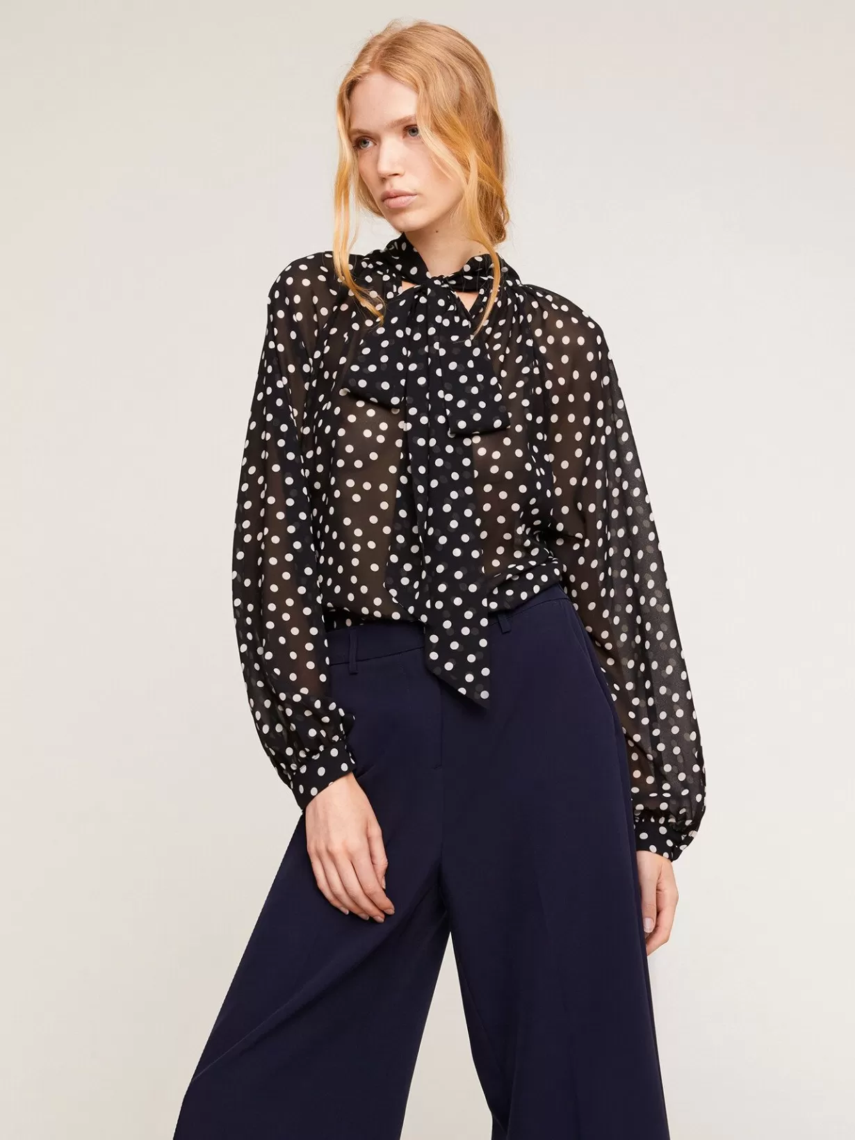 Abbigliamento*Motivi Blusa Over Stampa A Pois