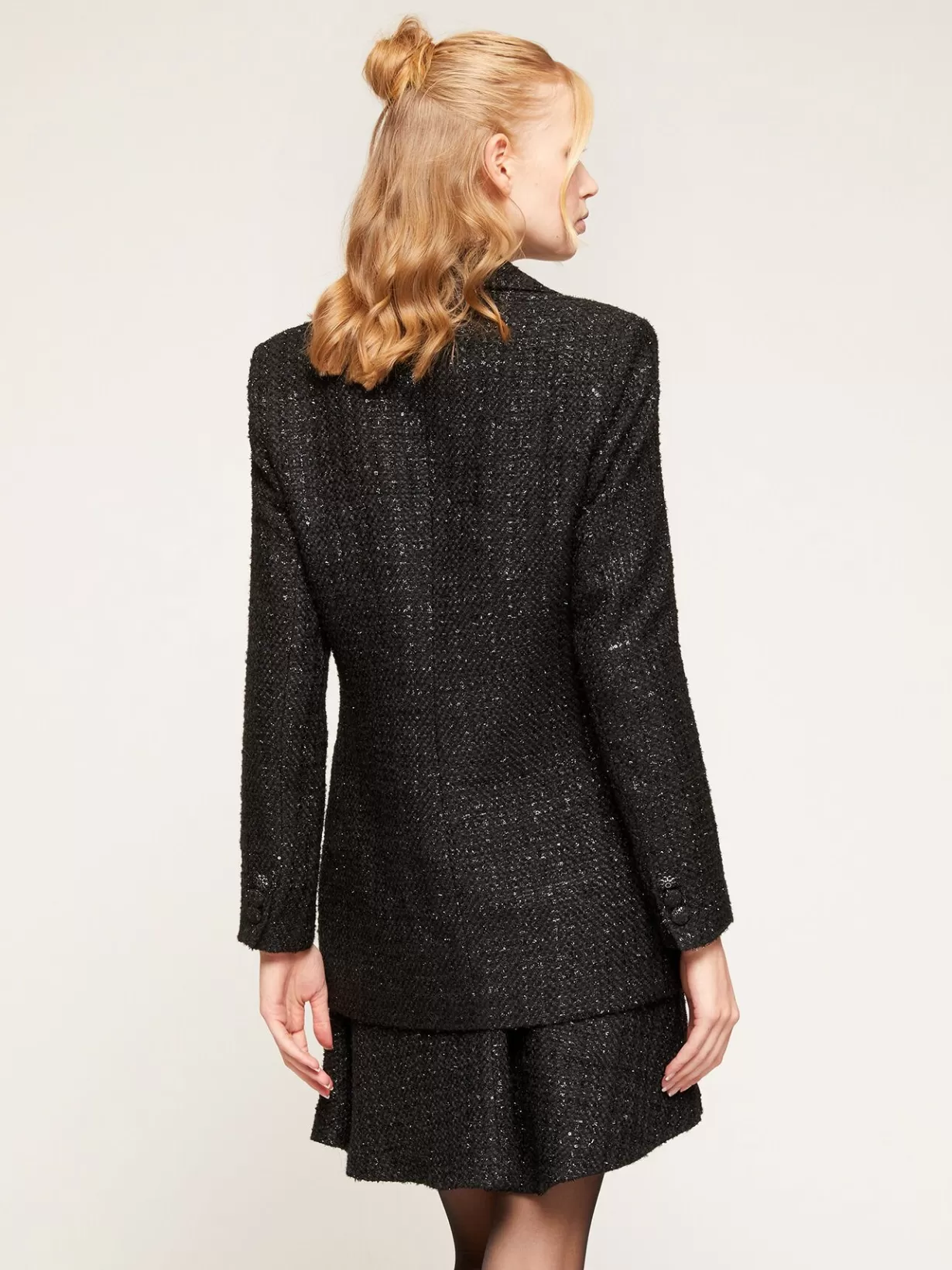 Completi E Tailleur*Motivi Giacca Doppiopetto In Tweed Lurex