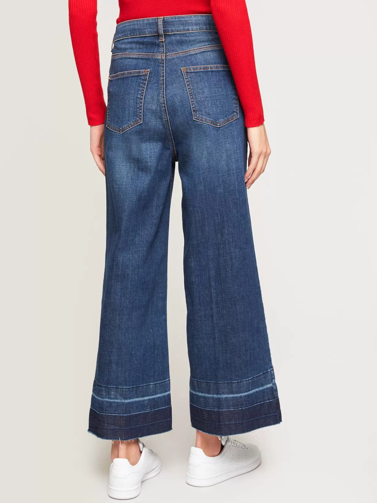 Jeans*Motivi Jeans Wide Leg Con Orlo Scucito