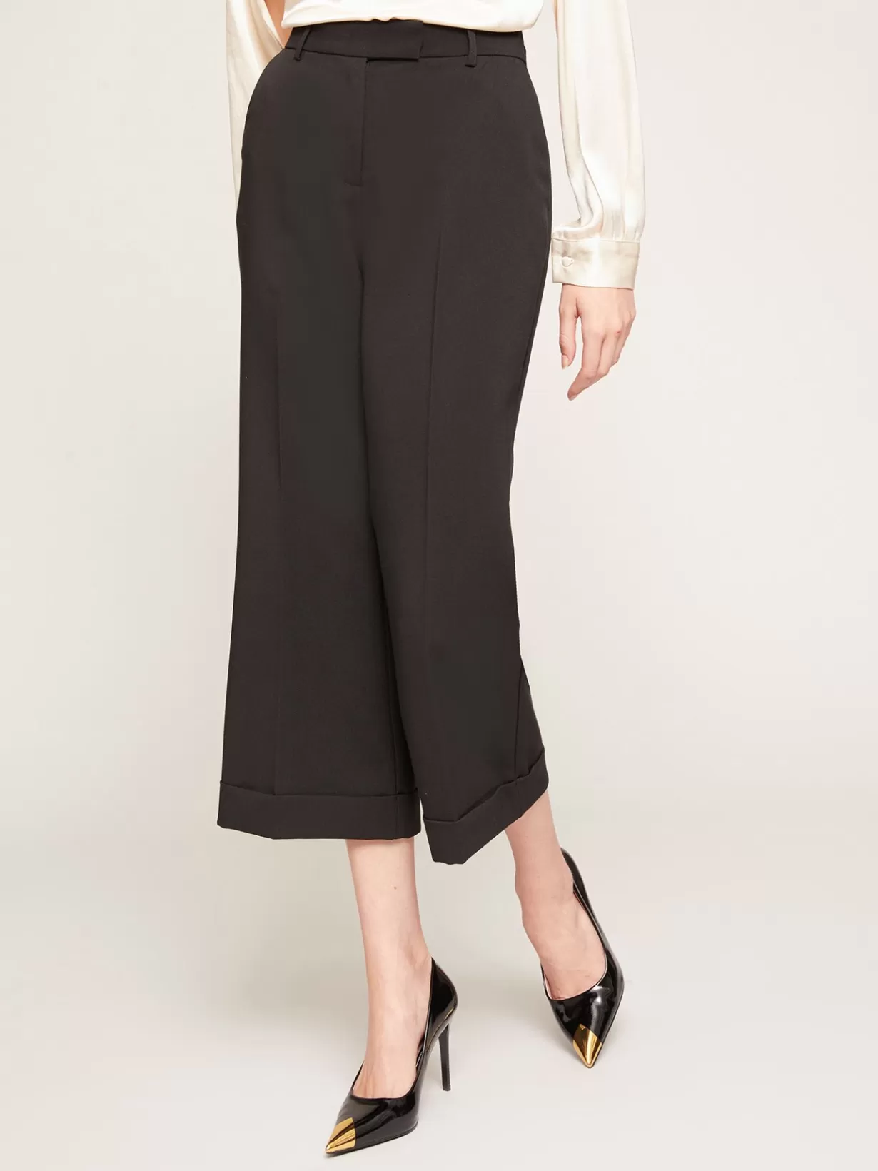 Completi E Tailleur*Motivi Pantaloni Cropped Con Risvolto