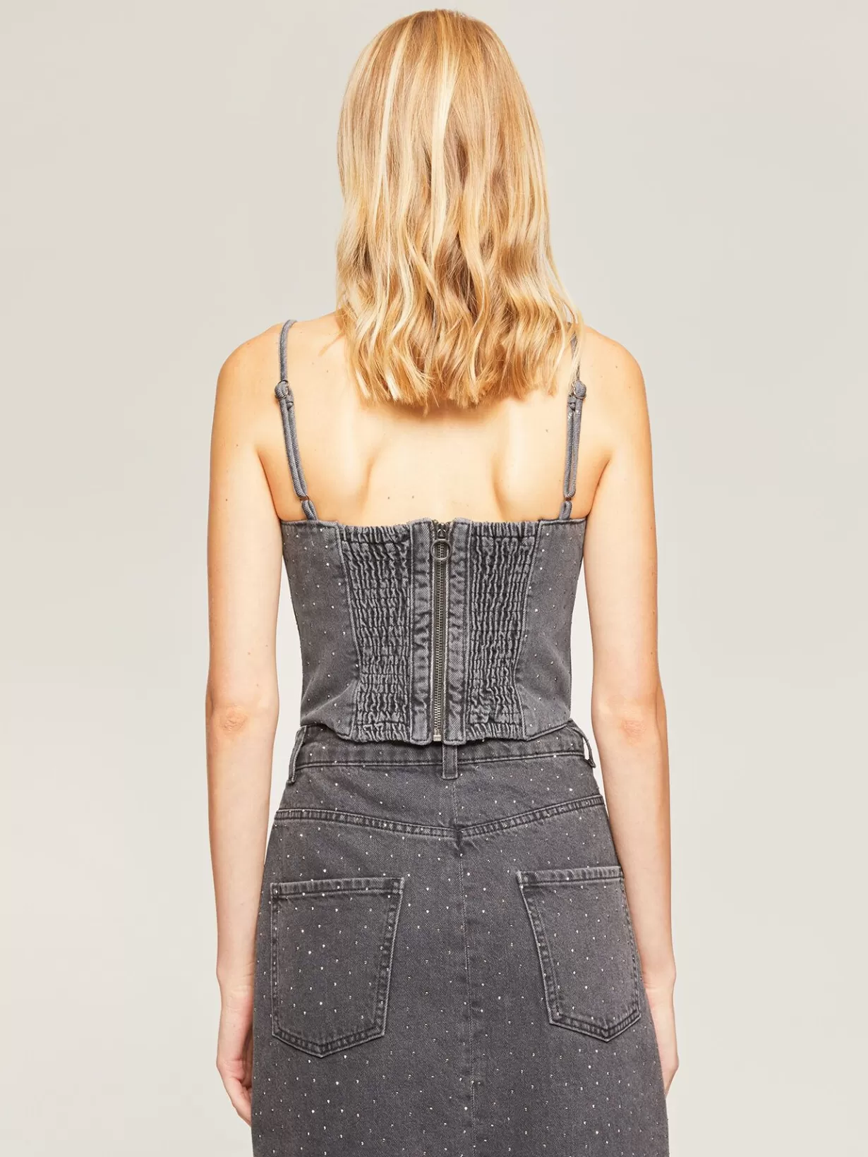 Completi E Tailleur*Motivi Top Bustier In Denim